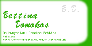 bettina domokos business card